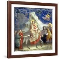 The Flight into Egypt, circa 1305-Giotto di Bondone-Framed Giclee Print