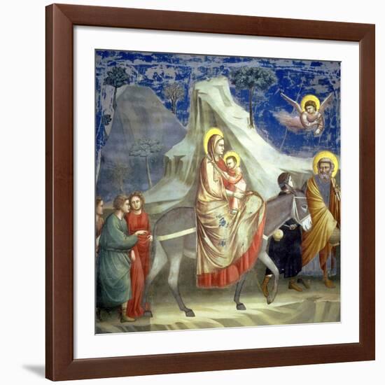 The Flight into Egypt, circa 1305-Giotto di Bondone-Framed Giclee Print