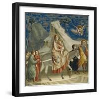 The Flight into Egypt, Detail from Life and Passion of Christ, 1303-1305-Giotto di Bondone-Framed Giclee Print