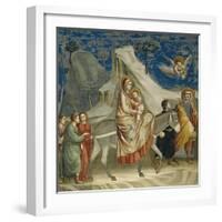 The Flight into Egypt, Detail from Life and Passion of Christ, 1303-1305-Giotto di Bondone-Framed Giclee Print