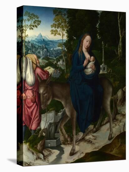 The Flight into Egypt. Panel from an Altarpiece, Ca 1515-null-Stretched Canvas