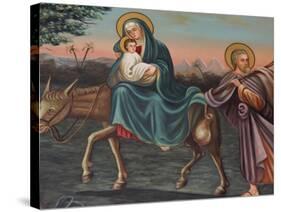 The Flight into Egypt, St. Anthony Coptic Church, Jerusalem, Israel, Middle East-Godong-Stretched Canvas