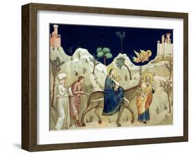 The Flight into Egypt-Giotto di Bondone-Framed Giclee Print