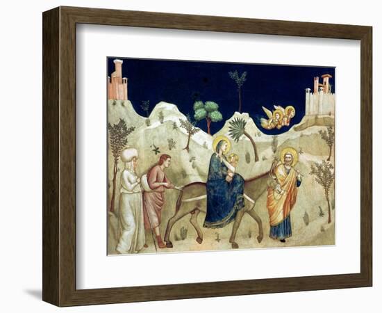 The Flight into Egypt-Giotto di Bondone-Framed Giclee Print