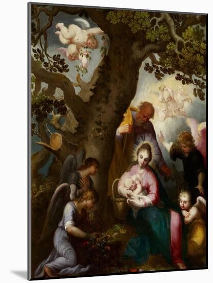 The Flight into Egypt-Abraham Bloemaert-Mounted Giclee Print