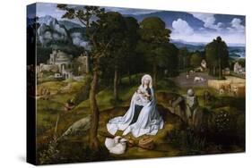 The Flight into Egypt-Joachim Patinir-Stretched Canvas