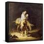 The Flight into Egypt-Gerrit or Gerard Dou-Framed Stretched Canvas