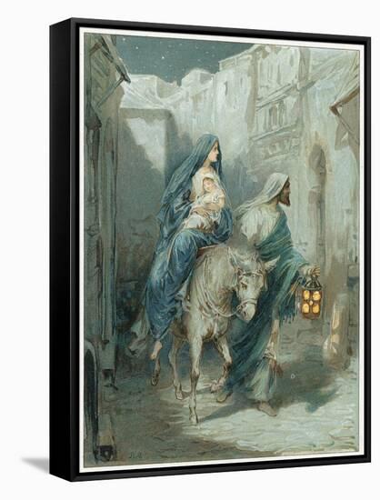 The Flight into Egypt-Ambrose Dudley-Framed Stretched Canvas