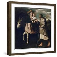 The Flight into Egypt-Francisco de Zurbaran-Framed Giclee Print