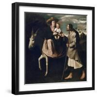 The Flight into Egypt-Francisco de Zurbaran-Framed Giclee Print