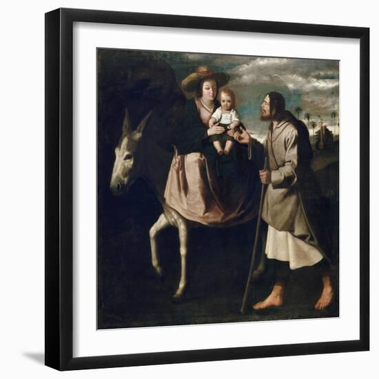 The Flight into Egypt-Francisco de Zurbaran-Framed Giclee Print