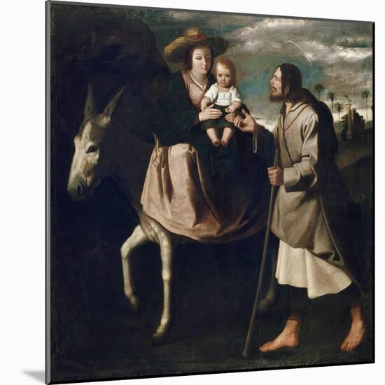 The Flight into Egypt-Francisco de Zurbaran-Mounted Giclee Print