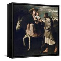 The Flight into Egypt-Francisco de Zurbaran-Framed Stretched Canvas