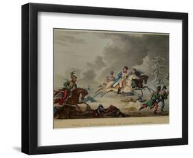 The Flight of Bonaparte from the Battle of Krasnoi, 1815-Thomas Sutherland-Framed Giclee Print