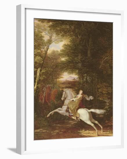 The Flight of Florimell, 1819 (Oil on Canvas)-Washington Allston-Framed Giclee Print