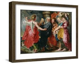 The Flight of Lot and His Family from Sodom (After Ruben), C. 1618-Jacob Jordaens-Framed Giclee Print