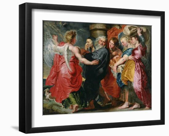 The Flight of Lot and His Family from Sodom (After Ruben), C. 1618-Jacob Jordaens-Framed Giclee Print