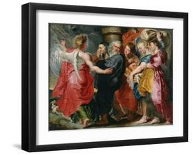 The Flight of Lot and His Family from Sodom (After Ruben), C. 1618-Jacob Jordaens-Framed Giclee Print