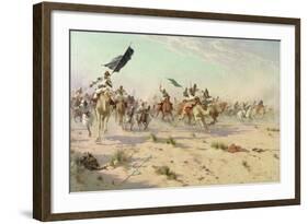 The Flight of the Khalifa after His Defeat at the Battle of Omdurman, 2nd September 1898, 1899-Robert George Talbot Kelly-Framed Giclee Print