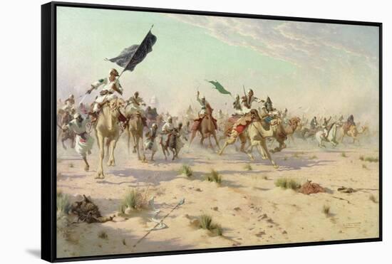 The Flight of the Khalifa after His Defeat at the Battle of Omdurman, 2nd September 1898, 1899-Robert George Talbot Kelly-Framed Stretched Canvas