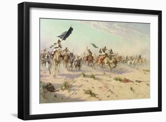 The Flight of the Khalifa after His Defeat at the Battle of Omdurman, 2nd September 1898, 1899-Robert George Talbot Kelly-Framed Giclee Print