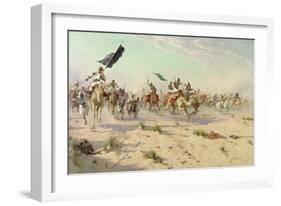 The Flight of the Khalifa after His Defeat at the Battle of Omdurman, 2nd September 1898, 1899-Robert George Talbot Kelly-Framed Giclee Print