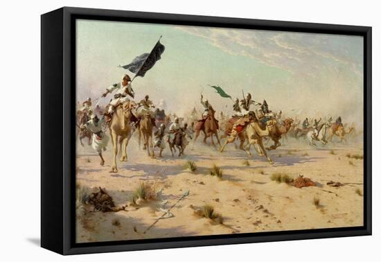 The Flight of the Khalifa at the Battle of Omduran, 1898-Robert George Talbot Kelly-Framed Stretched Canvas