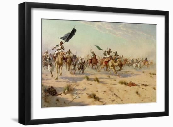 The Flight of the Khalifa at the Battle of Omduran, 1898-Robert George Talbot Kelly-Framed Giclee Print