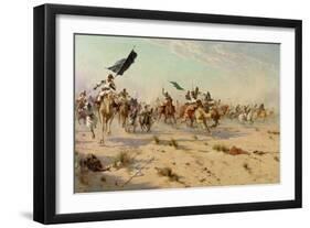 The Flight of the Khalifa at the Battle of Omduran, 1898-Robert George Talbot Kelly-Framed Giclee Print