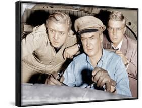 THE FLIGHT OF THE PHOENIX, from left: Richard Attenborough, James Stewart, Hardy Kruger, 1965.-null-Framed Photo