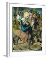 The Flight to Egypt, from the Altar: "The Virgin's Seven Agonies", 1495-96-Albrecht Dürer-Framed Giclee Print