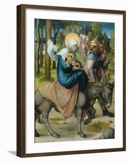 The Flight to Egypt, from the Altar: "The Virgin's Seven Agonies", 1495-96-Albrecht Dürer-Framed Giclee Print