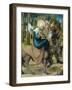 The Flight to Egypt, from the Altar: "The Virgin's Seven Agonies", 1495-96-Albrecht Dürer-Framed Giclee Print