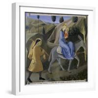 The Flight to Egypt, Story of the Life of Christ-Fra Angelico-Framed Giclee Print