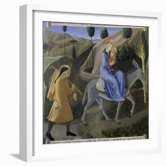 The Flight to Egypt, Story of the Life of Christ-Fra Angelico-Framed Giclee Print