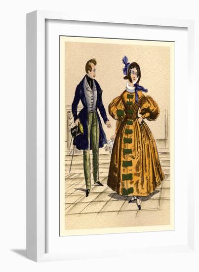 The Flirt-null-Framed Art Print