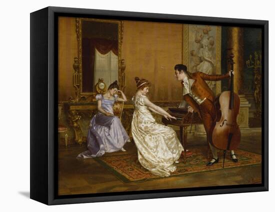 The Flirt-Vittorio Reggianini-Framed Stretched Canvas