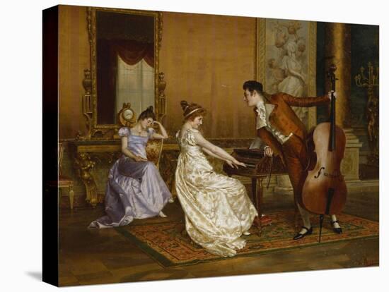 The Flirt-Vittorio Reggianini-Stretched Canvas