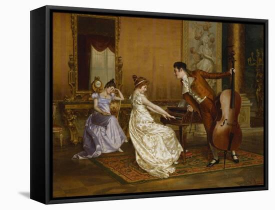 The Flirt-Vittorio Reggianini-Framed Stretched Canvas