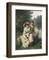 The Flirtatious Fisherman-Edwin Roberts-Framed Giclee Print