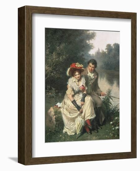 The Flirtatious Fisherman-Edwin Roberts-Framed Giclee Print