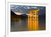 The Floating Miyajima Torii Gate of Itsukushima Shrine at Dusk-Stuart Black-Framed Photographic Print