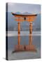 The Floating Miyajima Torii Gate of Itsukushima Shrine at Dusk-Stuart Black-Stretched Canvas
