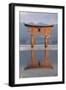 The Floating Miyajima Torii Gate of Itsukushima Shrine at Dusk-Stuart Black-Framed Photographic Print