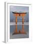 The Floating Miyajima Torii Gate of Itsukushima Shrine at Dusk-Stuart Black-Framed Photographic Print