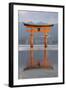 The Floating Miyajima Torii Gate of Itsukushima Shrine at Dusk-Stuart Black-Framed Photographic Print