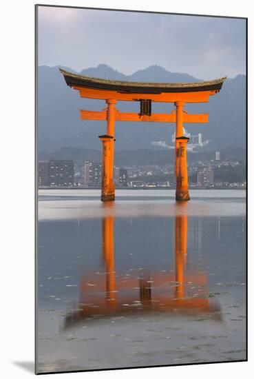 The Floating Miyajima Torii Gate of Itsukushima Shrine at Dusk-Stuart Black-Mounted Photographic Print