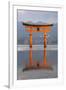 The Floating Miyajima Torii Gate of Itsukushima Shrine at Dusk-Stuart Black-Framed Photographic Print