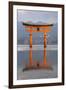 The Floating Miyajima Torii Gate of Itsukushima Shrine at Dusk-Stuart Black-Framed Photographic Print