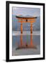 The Floating Miyajima Torii Gate of Itsukushima Shrine at Dusk-Stuart Black-Framed Photographic Print